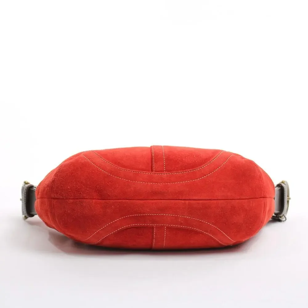 Authentic Coach Soho Y2K Red Suede Shoulder Bag